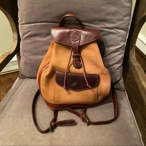 Timberland Vintage Tan & Brown Leather Bucket Bag Backpack $180 OBO. Made in USA